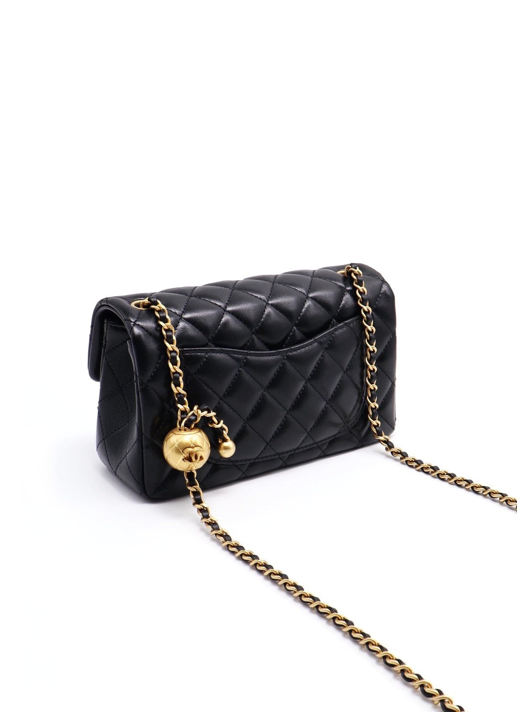 CHANEL 經典口蓋包 Mini CF20 - 金球黑金