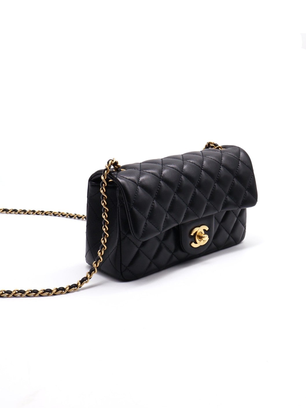 CHANEL 經典口蓋包 Mini CF20 - 金球黑金