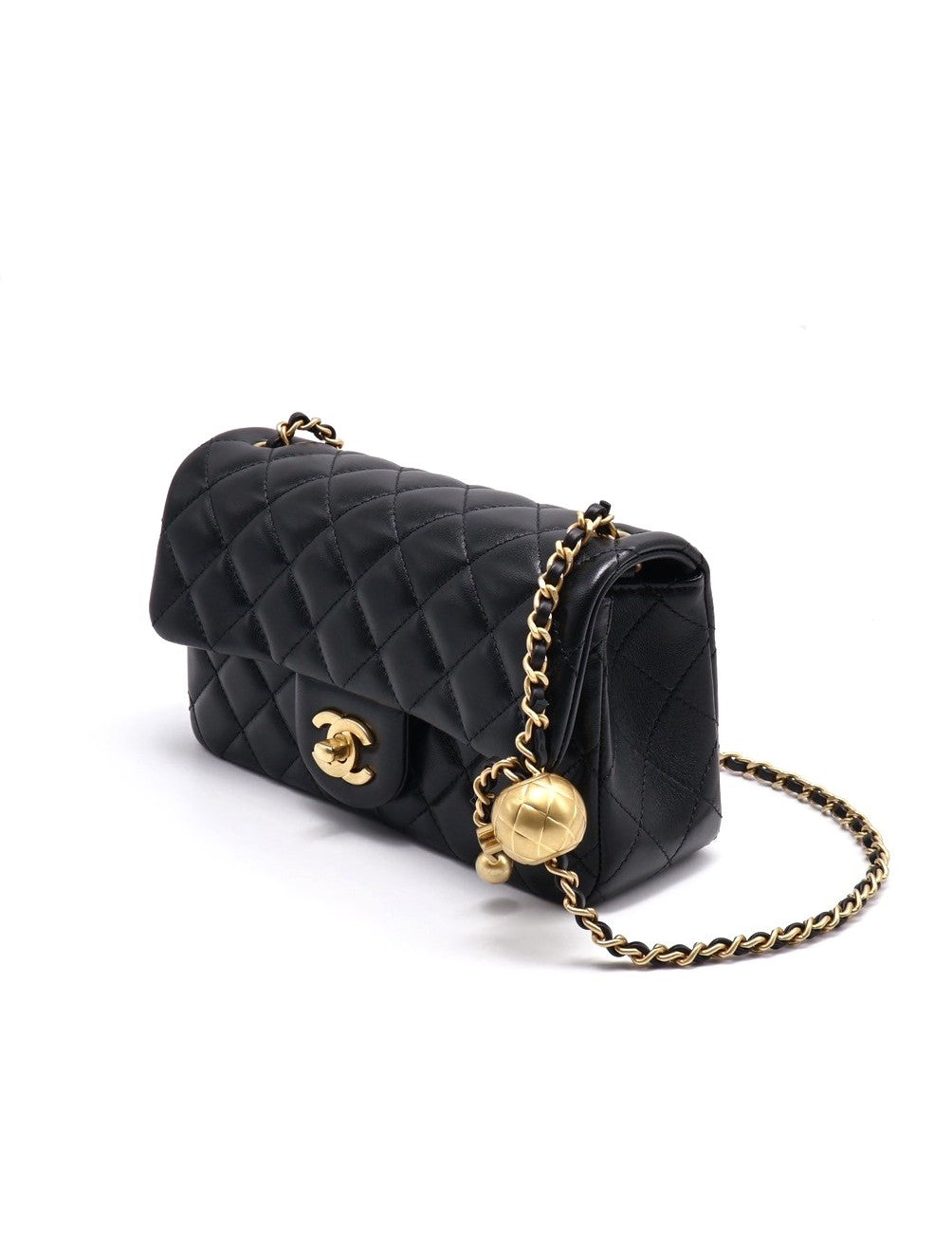 CHANEL 經典口蓋包 Mini CF20 - 金球黑金