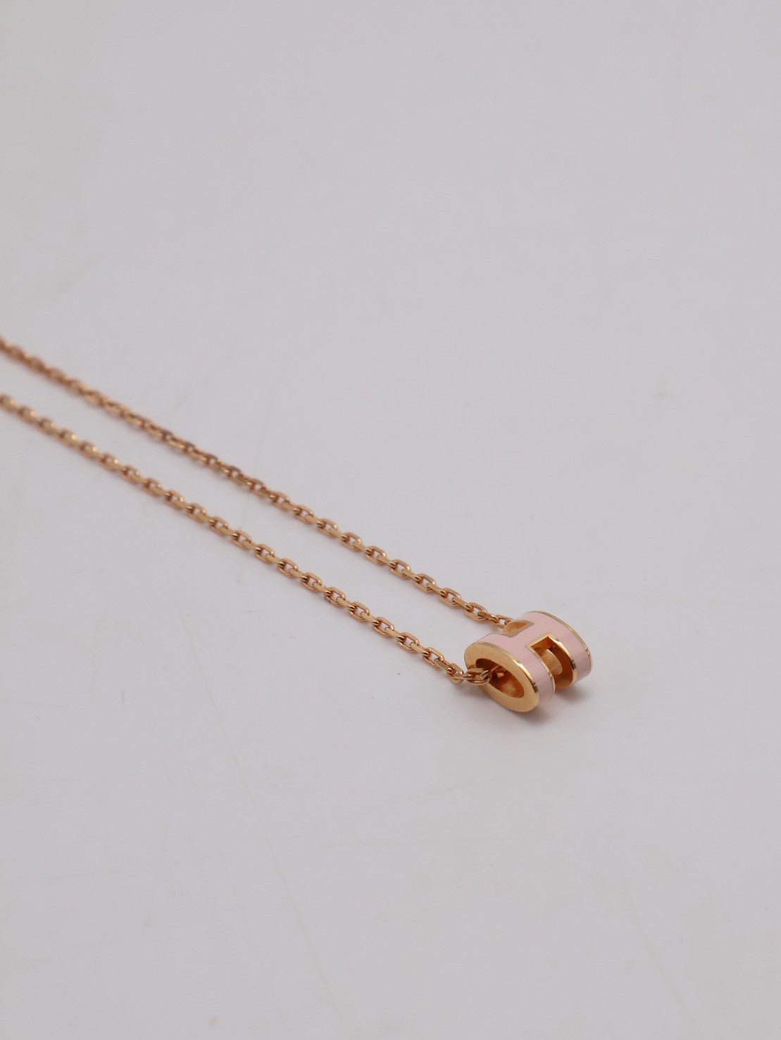 HERMES Mini pop H項鍊 - 糖果粉玫瑰金