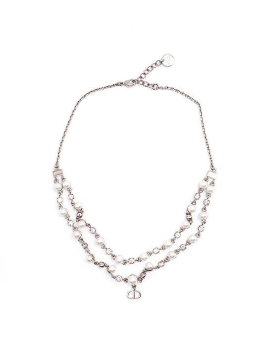 DIOR Petit CD Treasure珍珠頸鍊