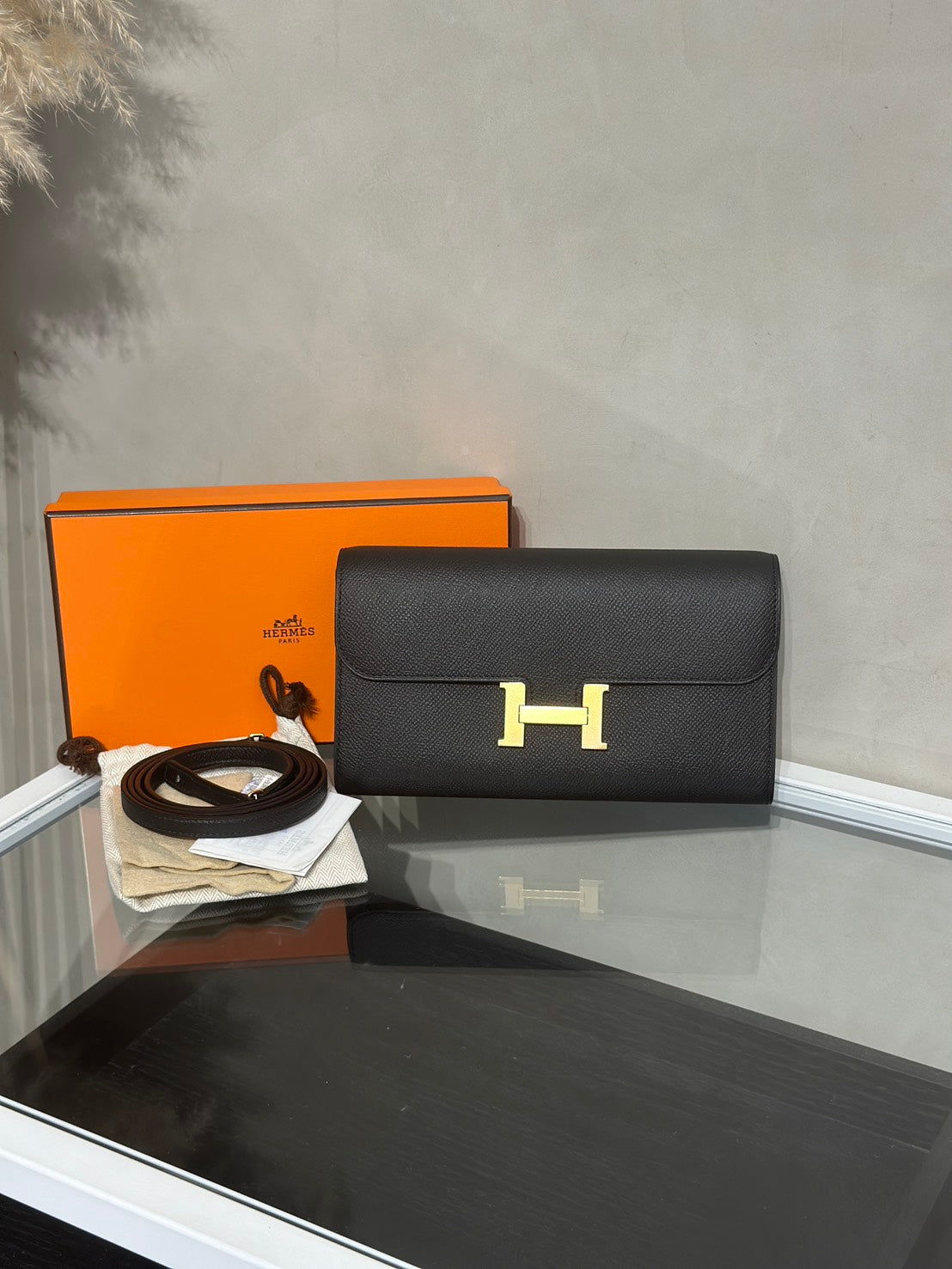 HERMES Constance To Go - Noir 89 黑金 Y