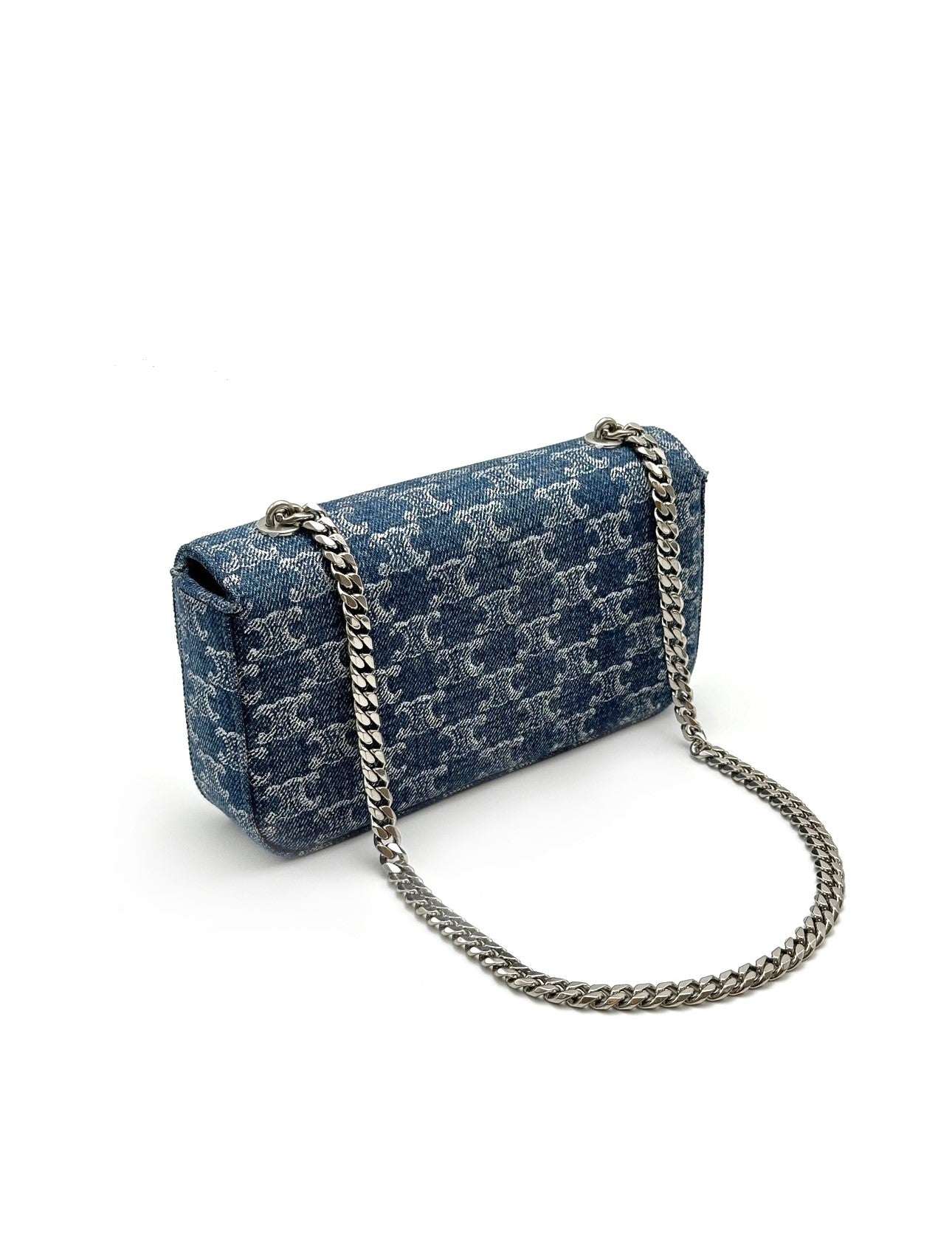 CELINE Triomphe 牛仔凱旋門單肩包