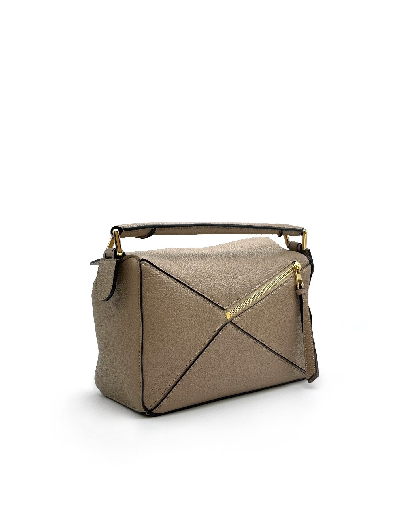 LOEWE Puzzle 納帕小牛皮手袋 - 小號沙色