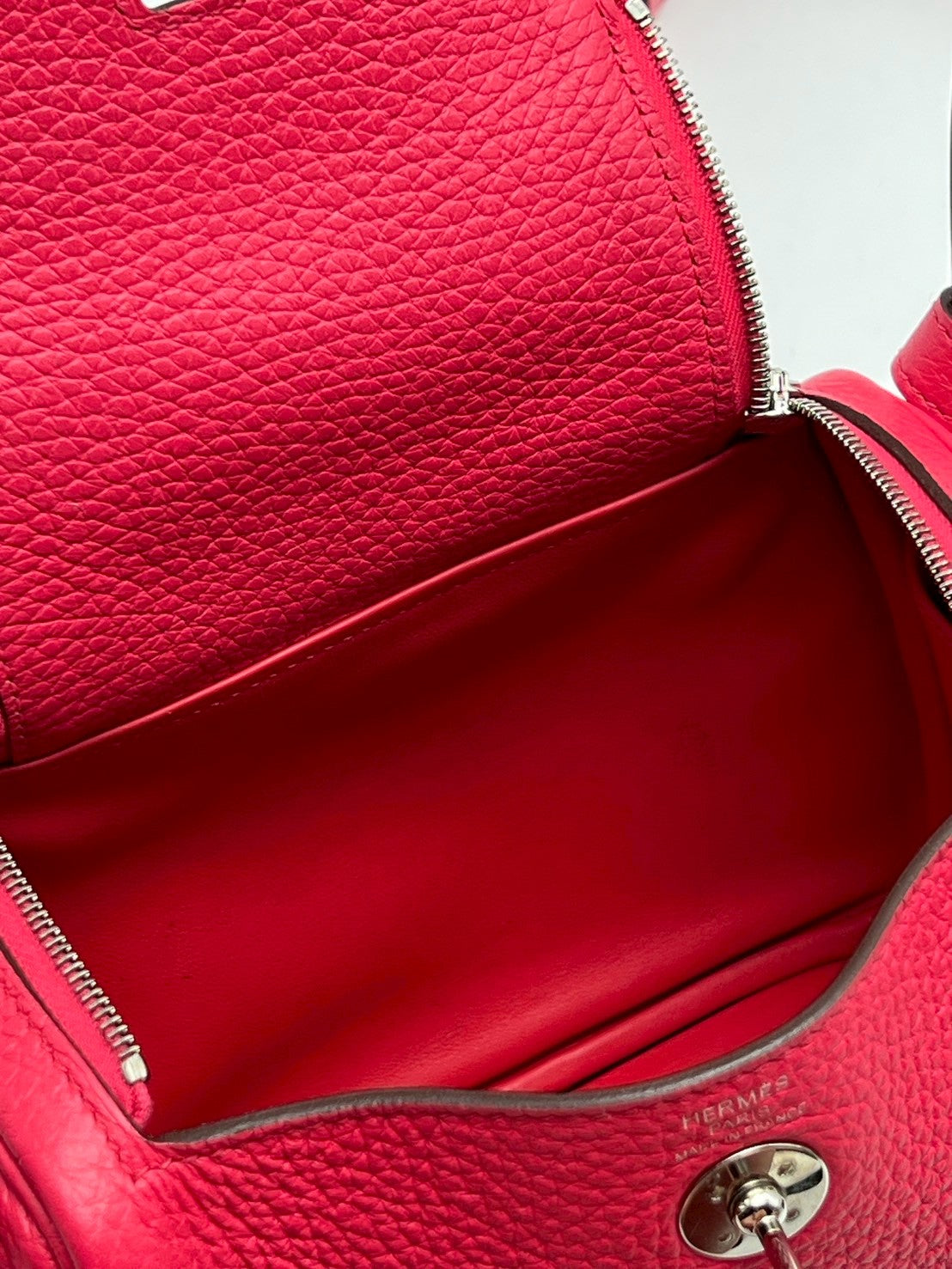 HERMES Mini lindy - 極致粉銀 D