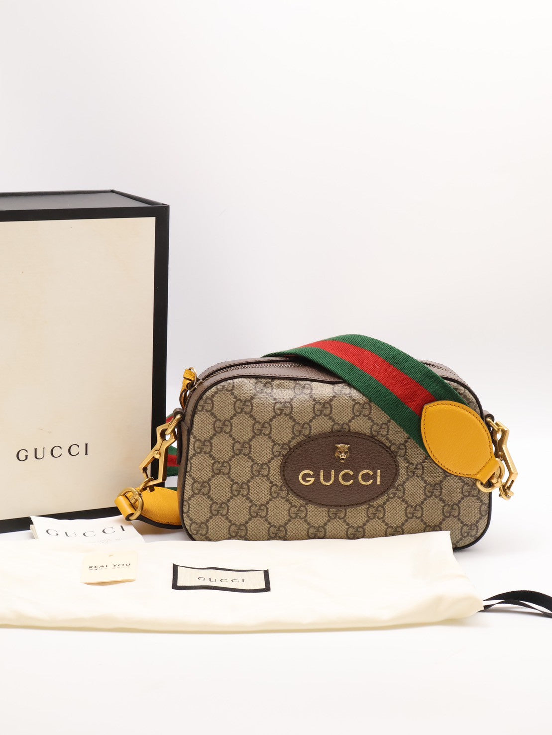 GUCCI Superme虎頭老花相機包