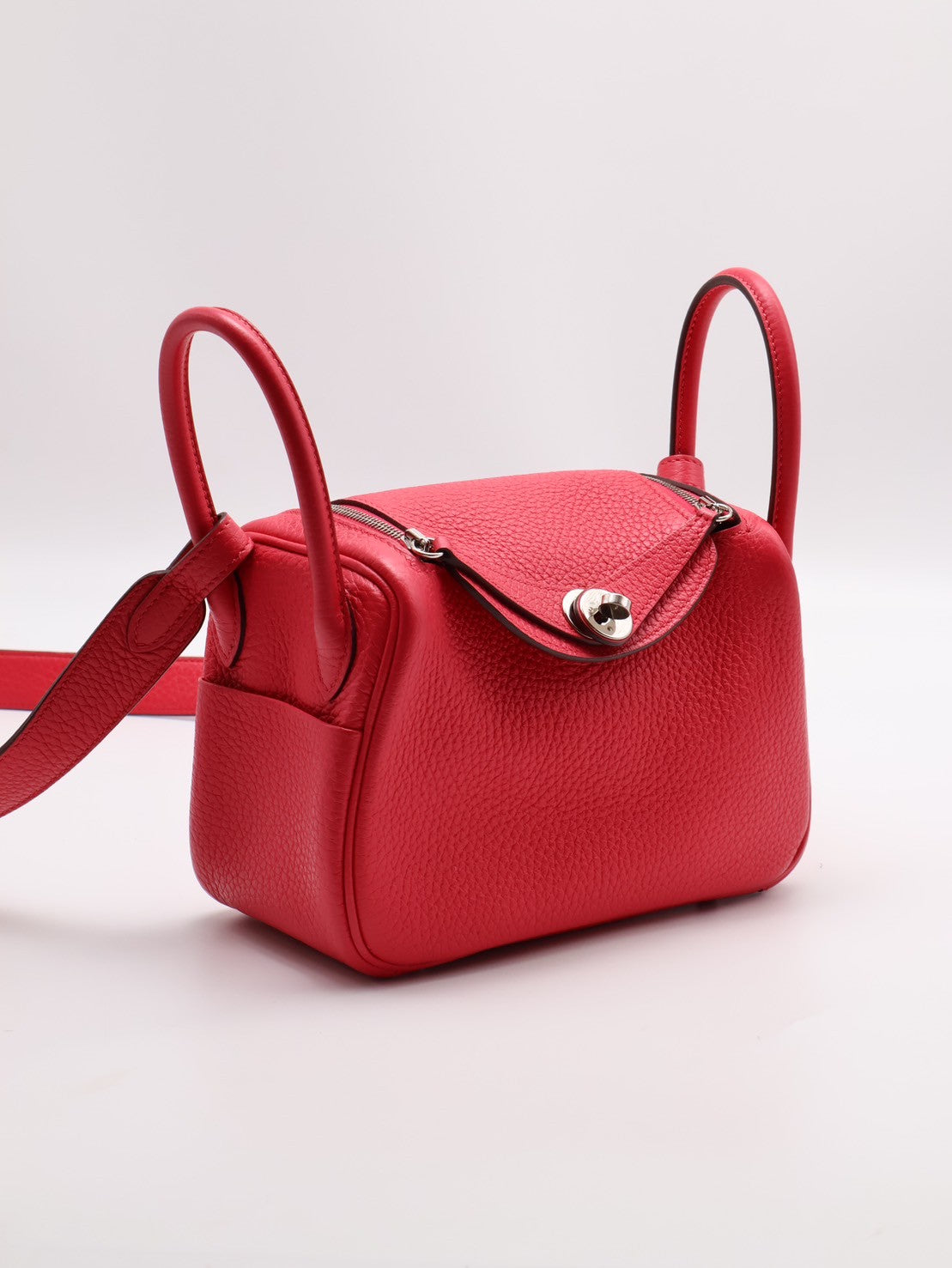 HERMES Mini lindy - 極致粉銀 D