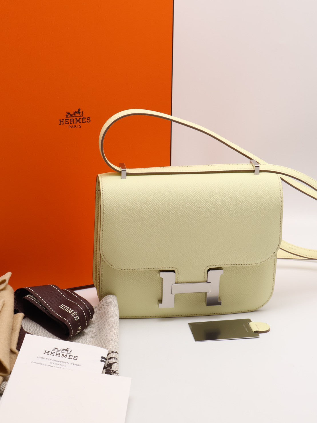 HERMES Mini constance 19 - 米爾頓黃銀 W