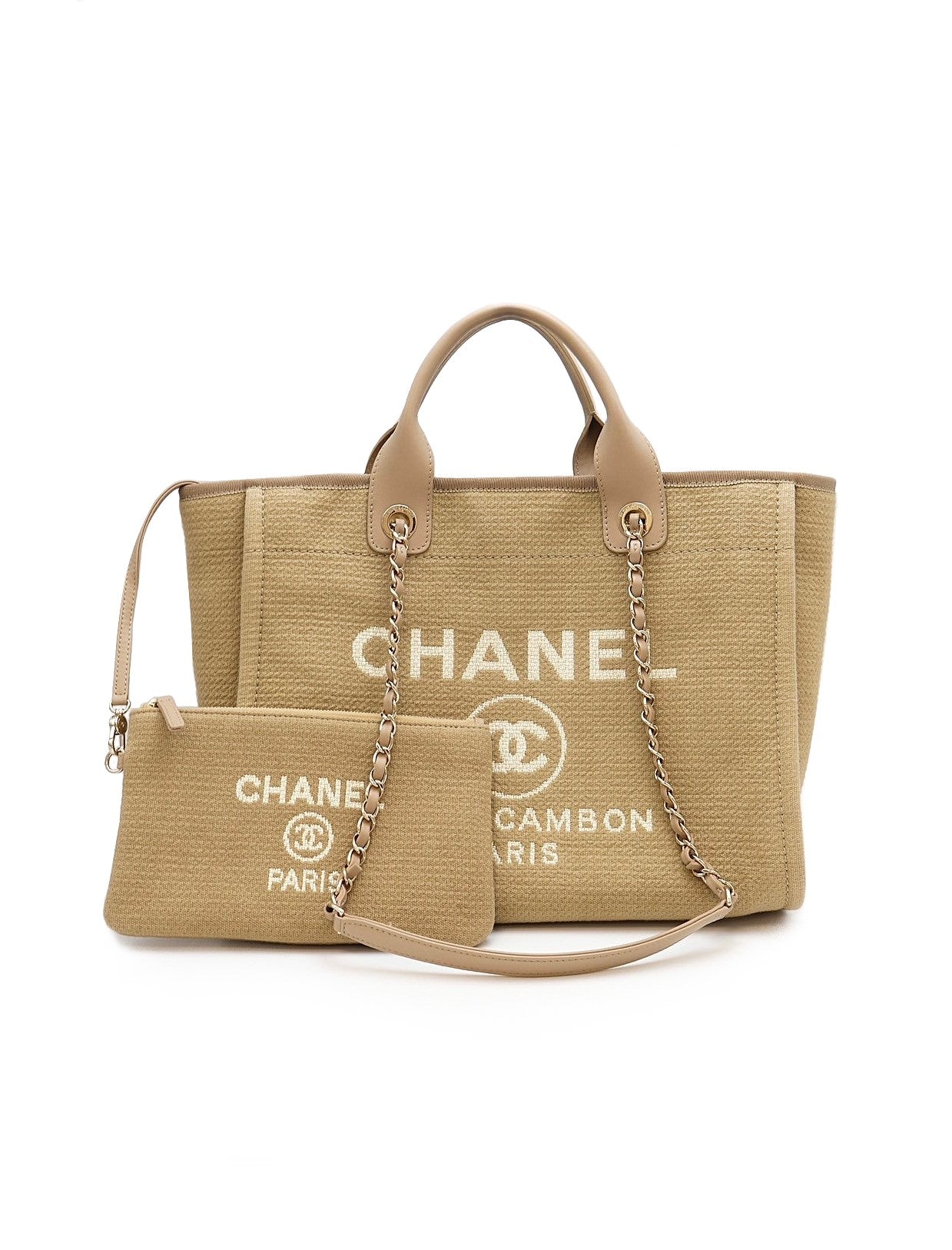 CHANEL Tote沙灘包小號 - 奶茶