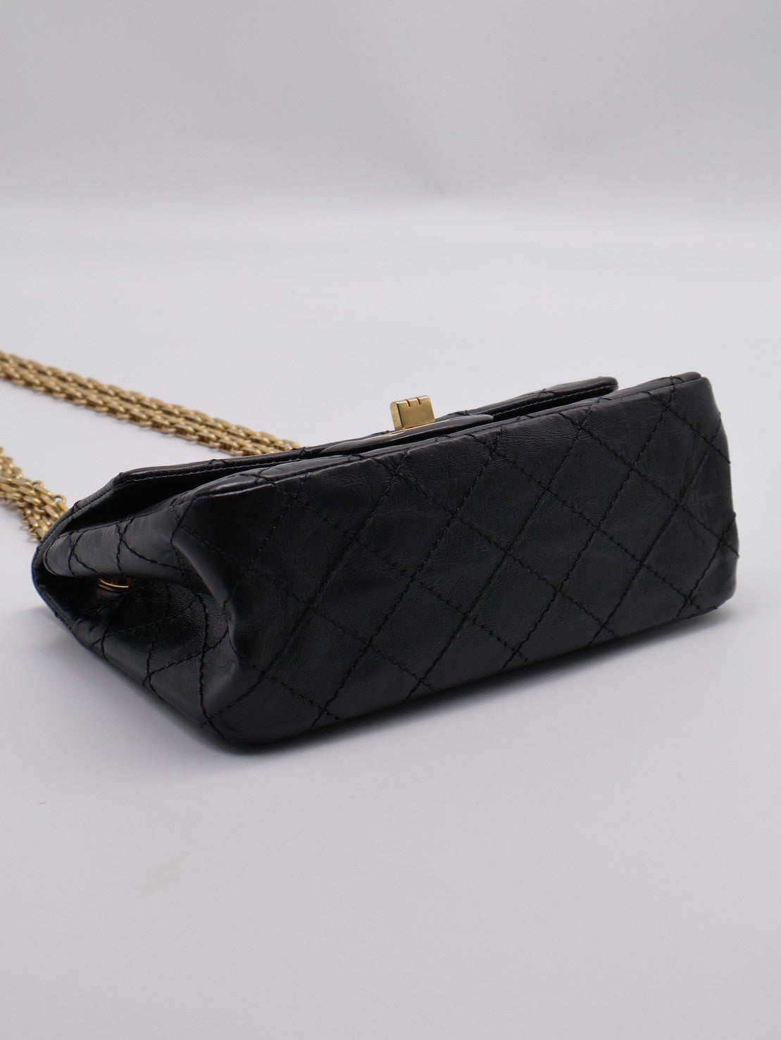 CHANEL 2.55經典口蓋包 20 - 黑金29開