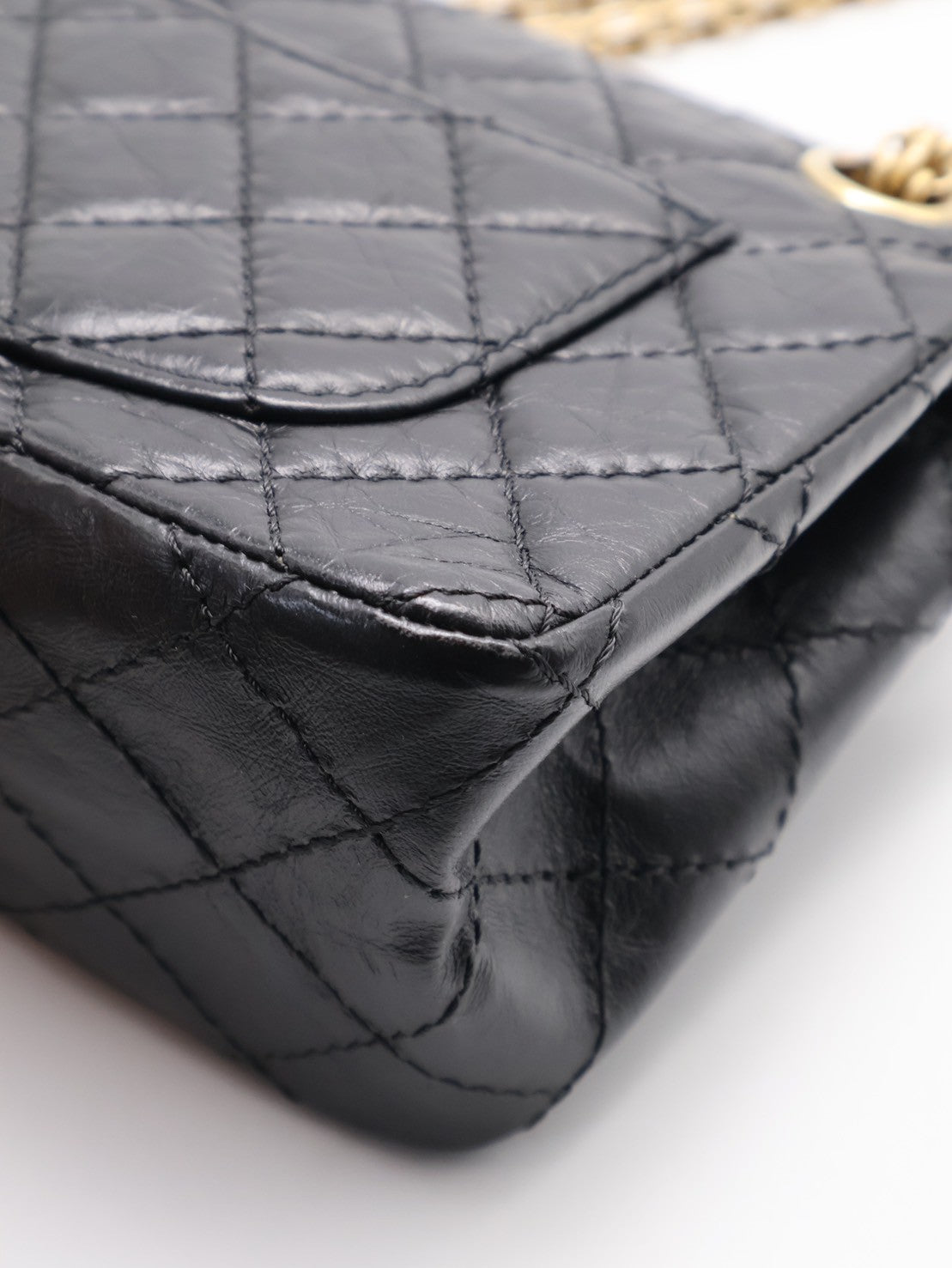 CHANEL 2.55經典口蓋包 20 - 黑金29開