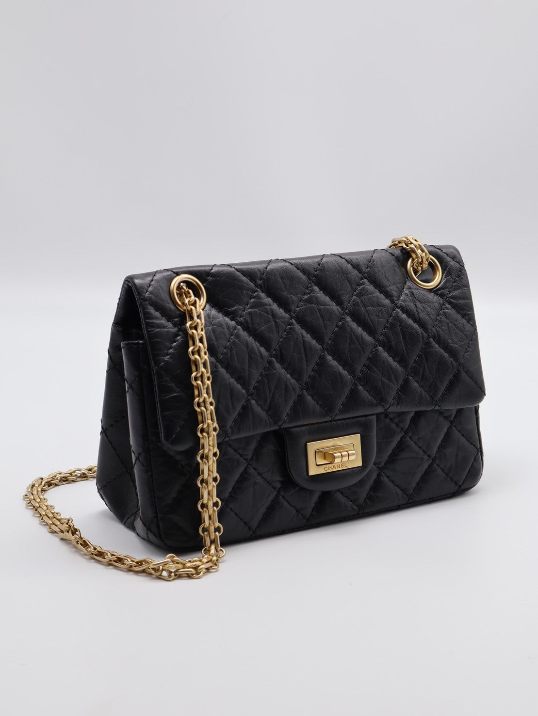 CHANEL 2.55經典口蓋包 20 - 黑金29開