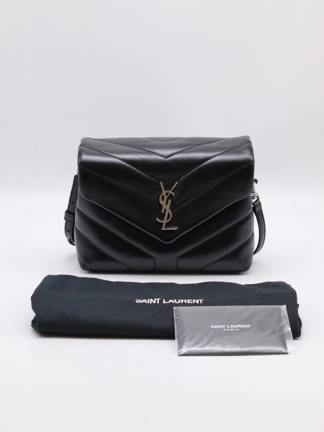 YSL Loulou Toy方胖子 - 迷你黑銀