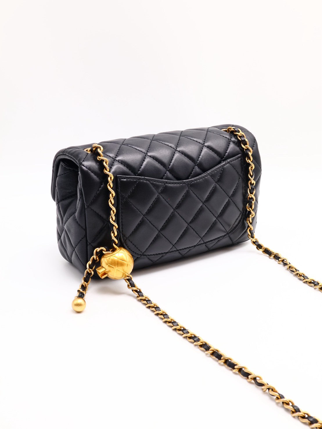 CHANEL 經典口蓋包 Mini CF20 - 金球黑金