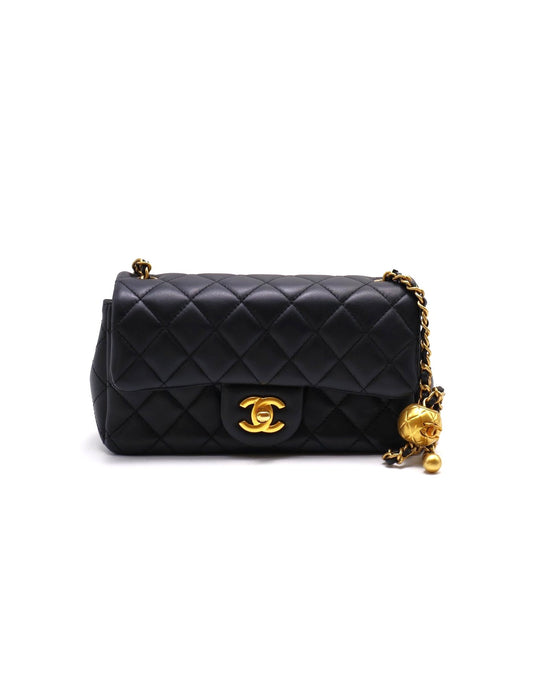 CHANEL 經典口蓋包 Mini CF20 - 金球黑金