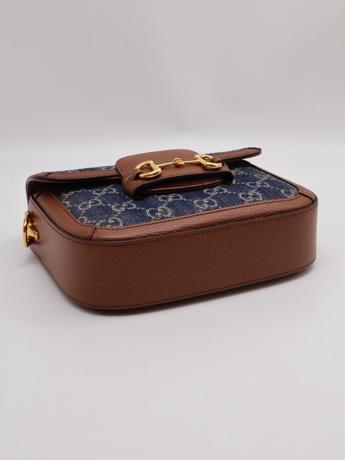 GUCCI Horsebit 1955馬銜釦馬鞍包 - mini牛仔