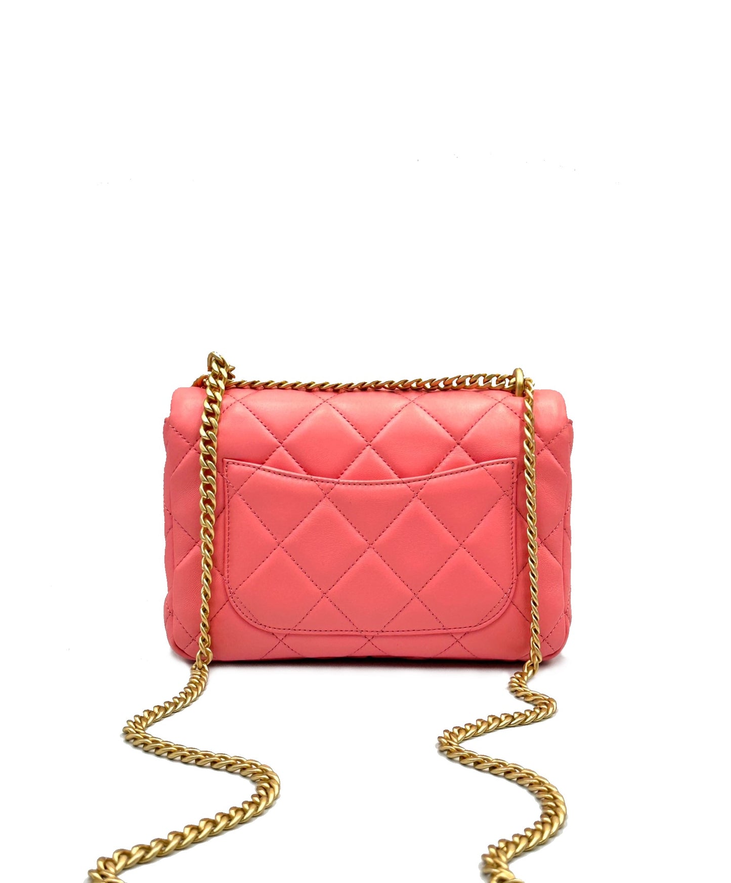 CHANEL 22P琺瑯流蘇口蓋包 Mini CF20