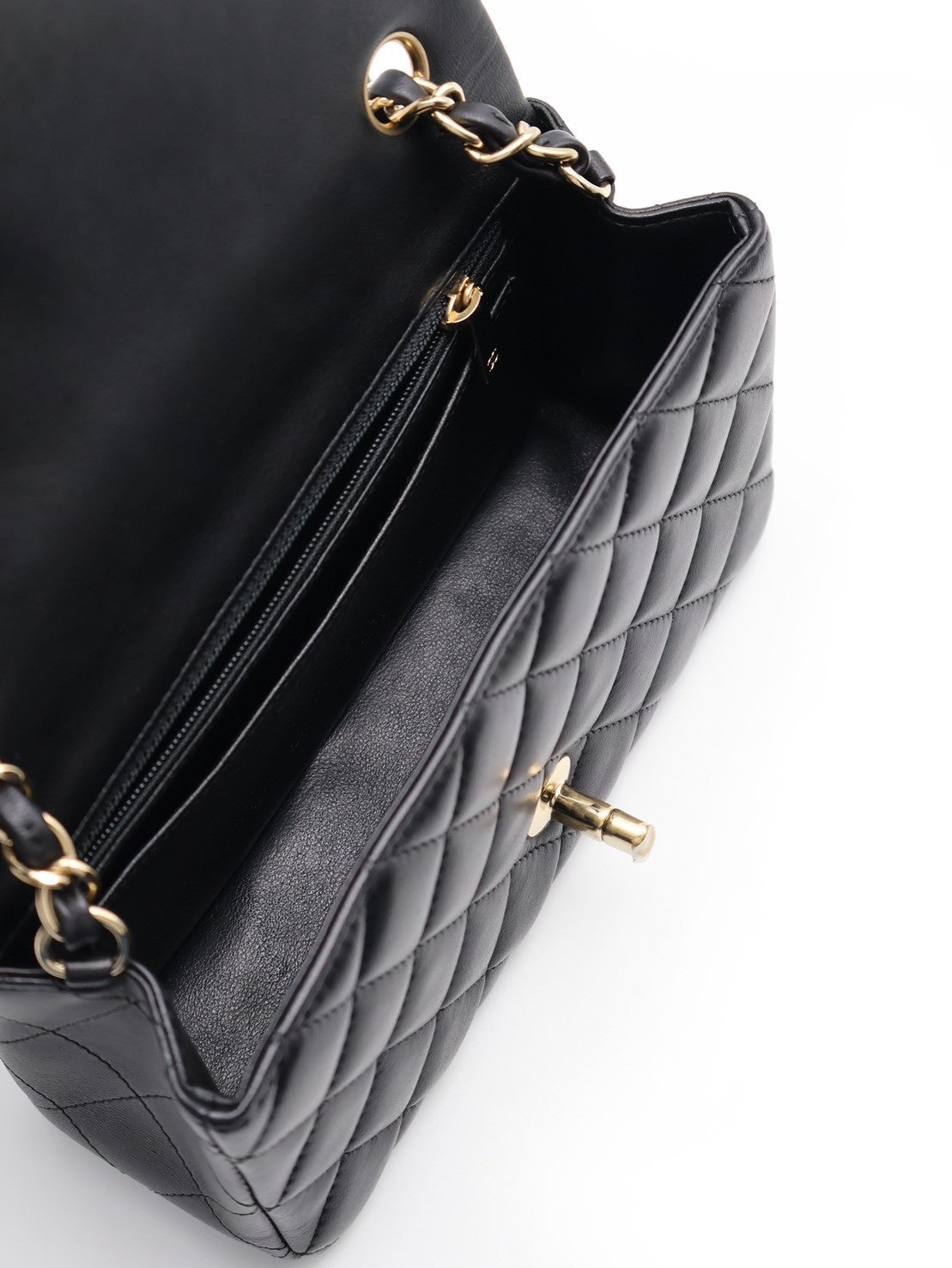 CHANEL 經典口蓋包 Mini CF20 - 黑金23開