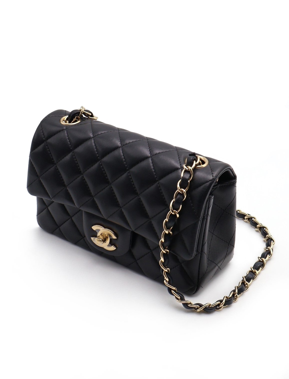 CHANEL 經典口蓋包 Mini CF20 - 黑金23開