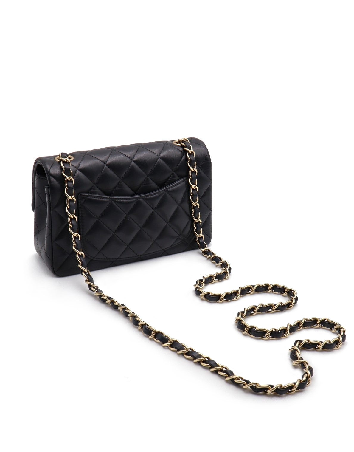 CHANEL 經典口蓋包 Mini CF20 - 黑金23開