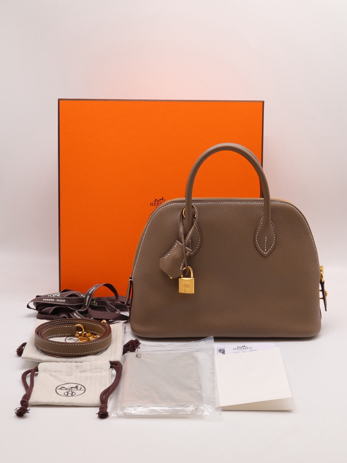 HERMES Bolide 25 - 灰金 Z