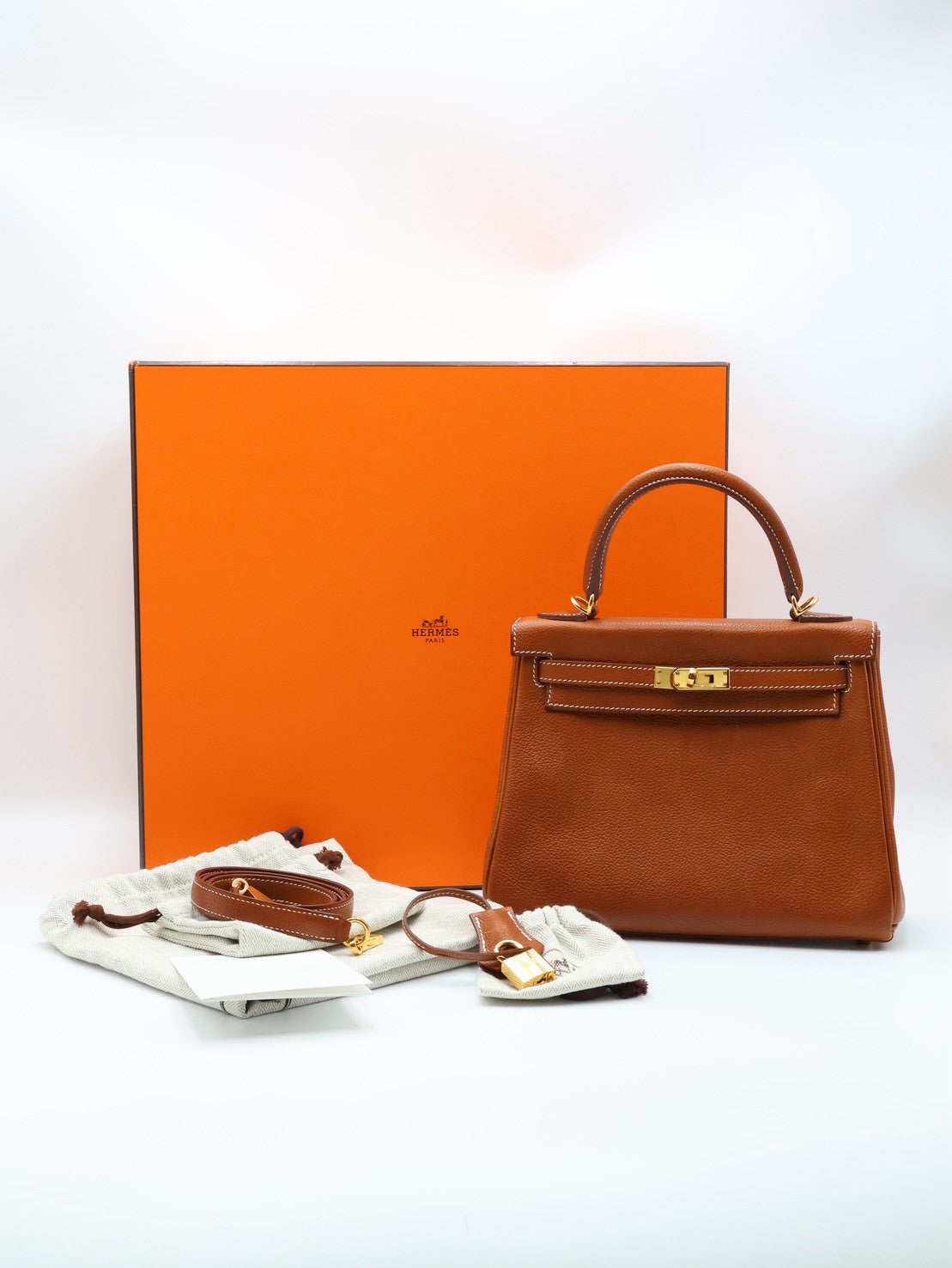 HERMES Kelly 25 馬鞍皮 - Gold 37 金棕金 Z