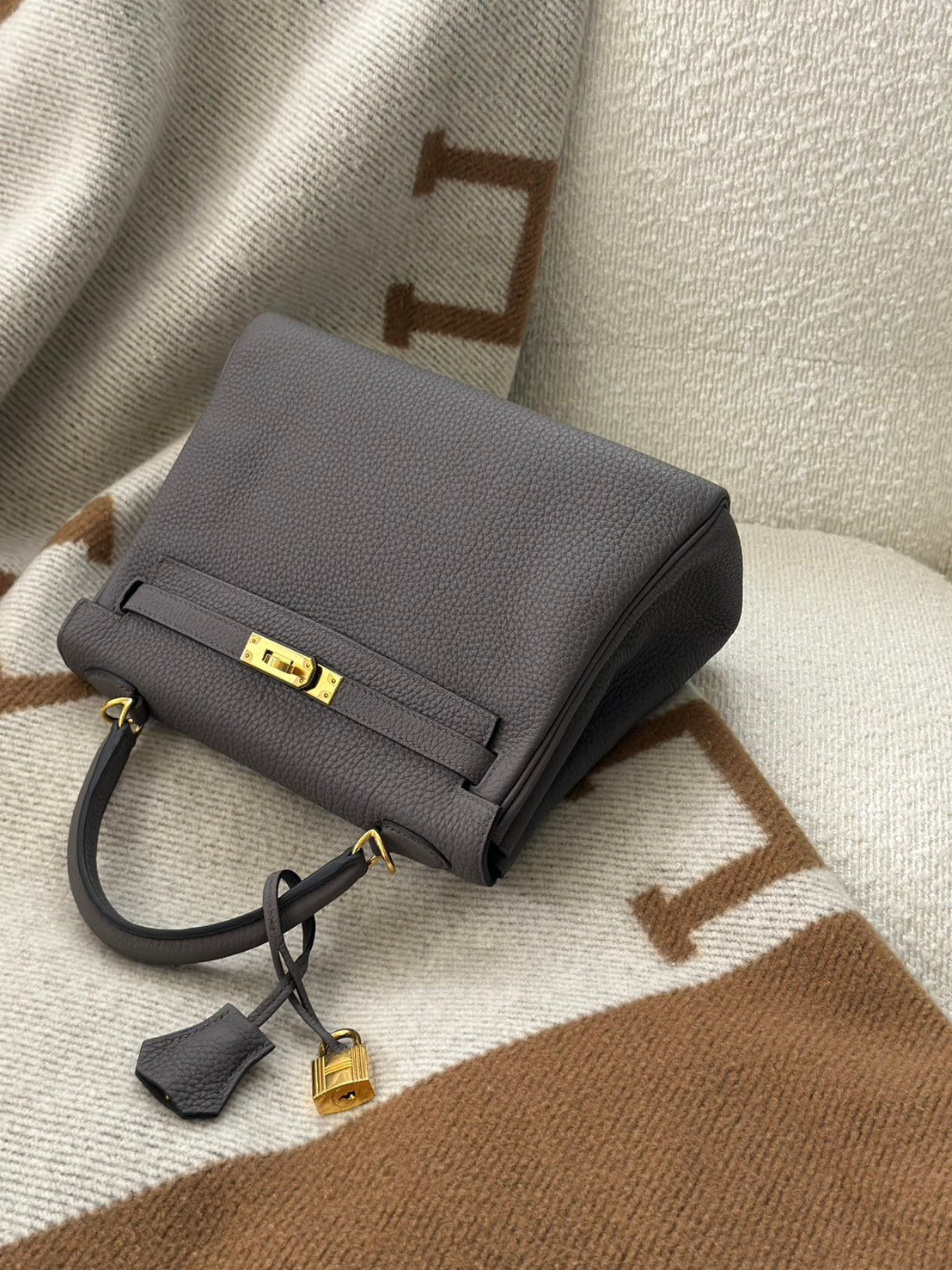 HERMES Kelly 25 - 錫器灰金 Z