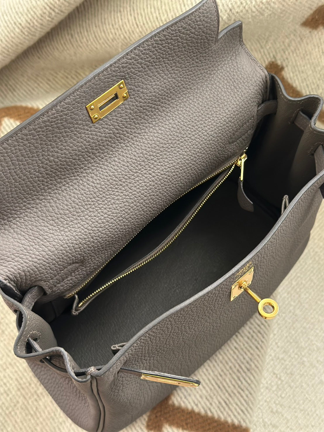 HERMES Kelly 25 - 錫器灰金 Z