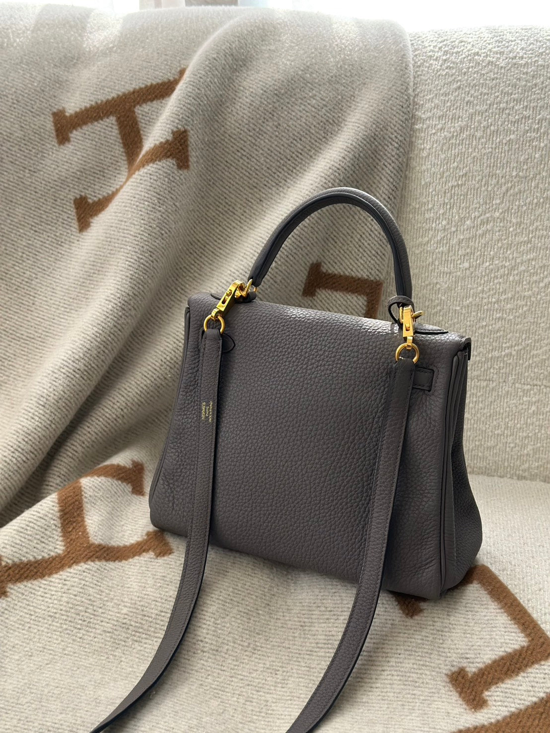HERMES Kelly 25 - 錫器灰金 Z