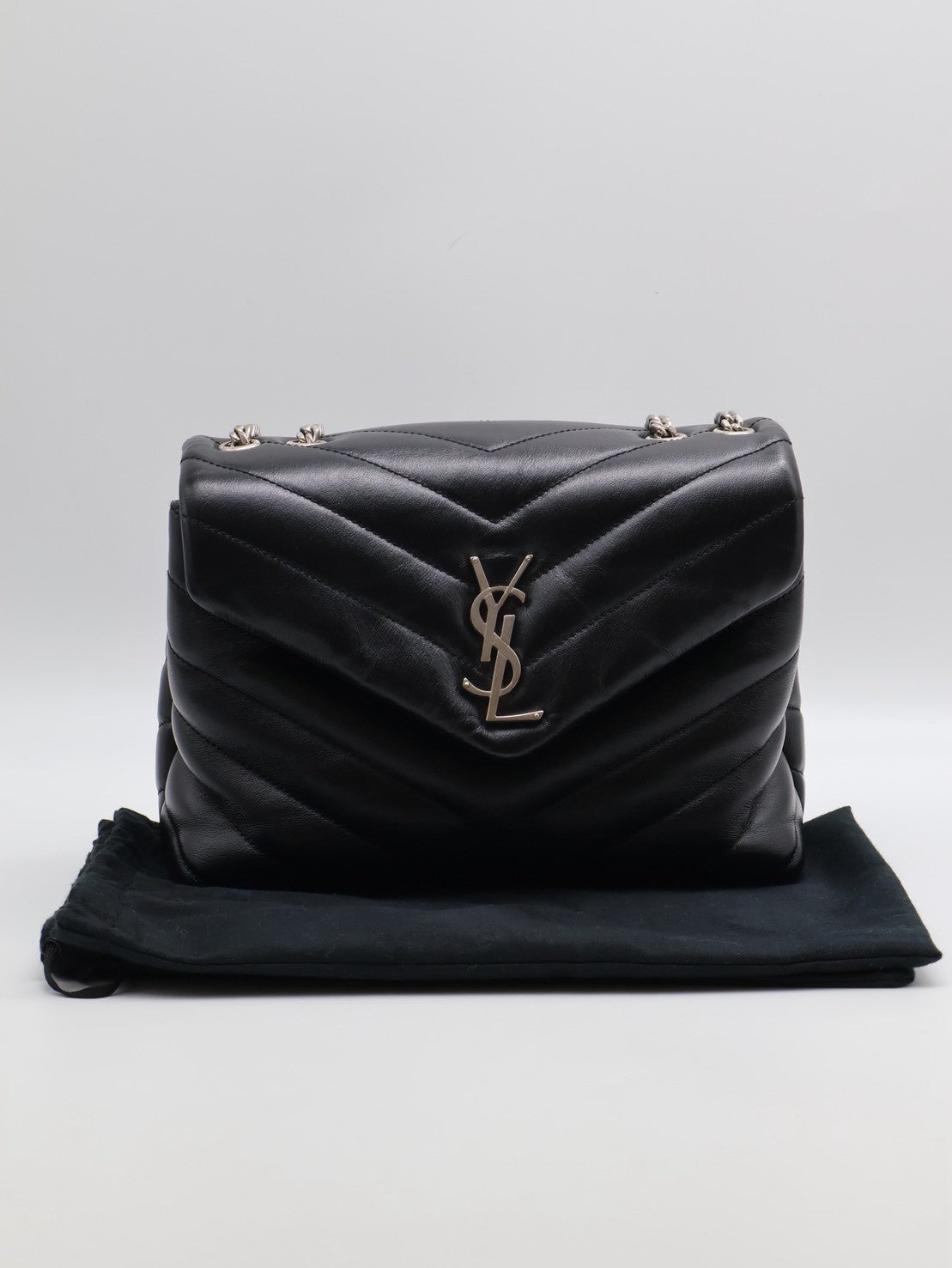 YSL Loulou方胖子 - 小號黑銀