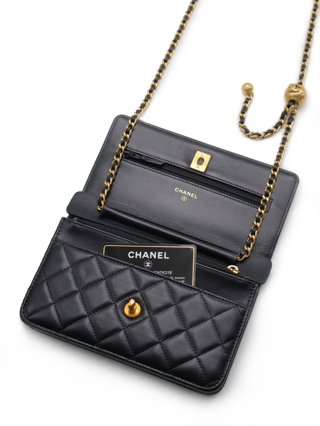 CHANEL 經典羊皮WOC - 金球黑金29開