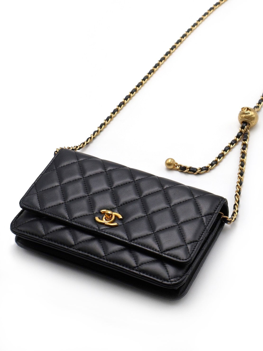 CHANEL 經典羊皮WOC - 金球黑金29開