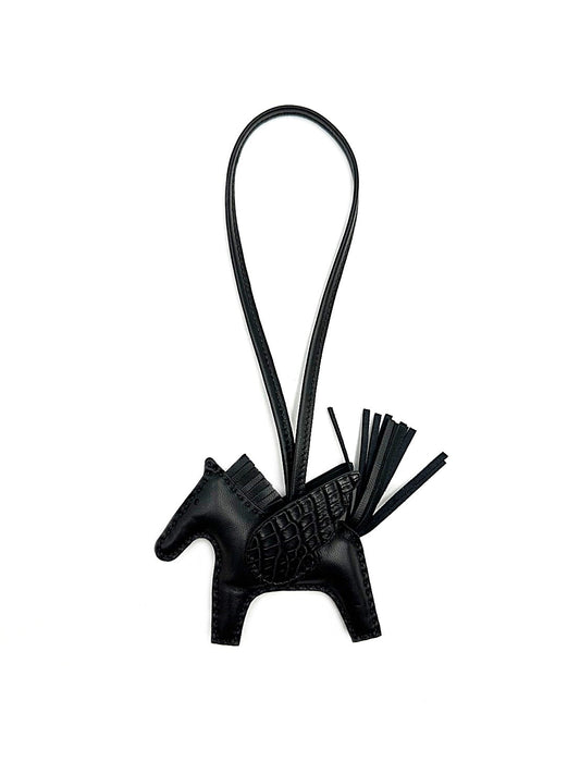HERMES Rodeo pegase鱷魚皮小飛馬 - 黑