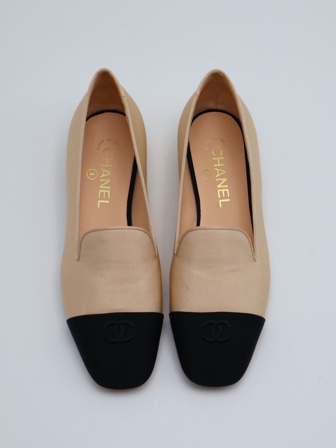 CHANEL 百搭低跟樂福鞋 - 粉橘 36.5