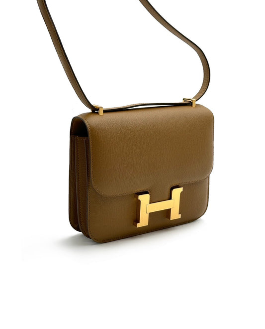 HERMES Mini constance 19 - 牛皮紙金