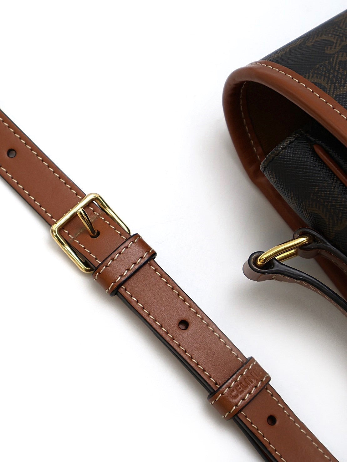 CELINE 凱旋帆布馬鞍包