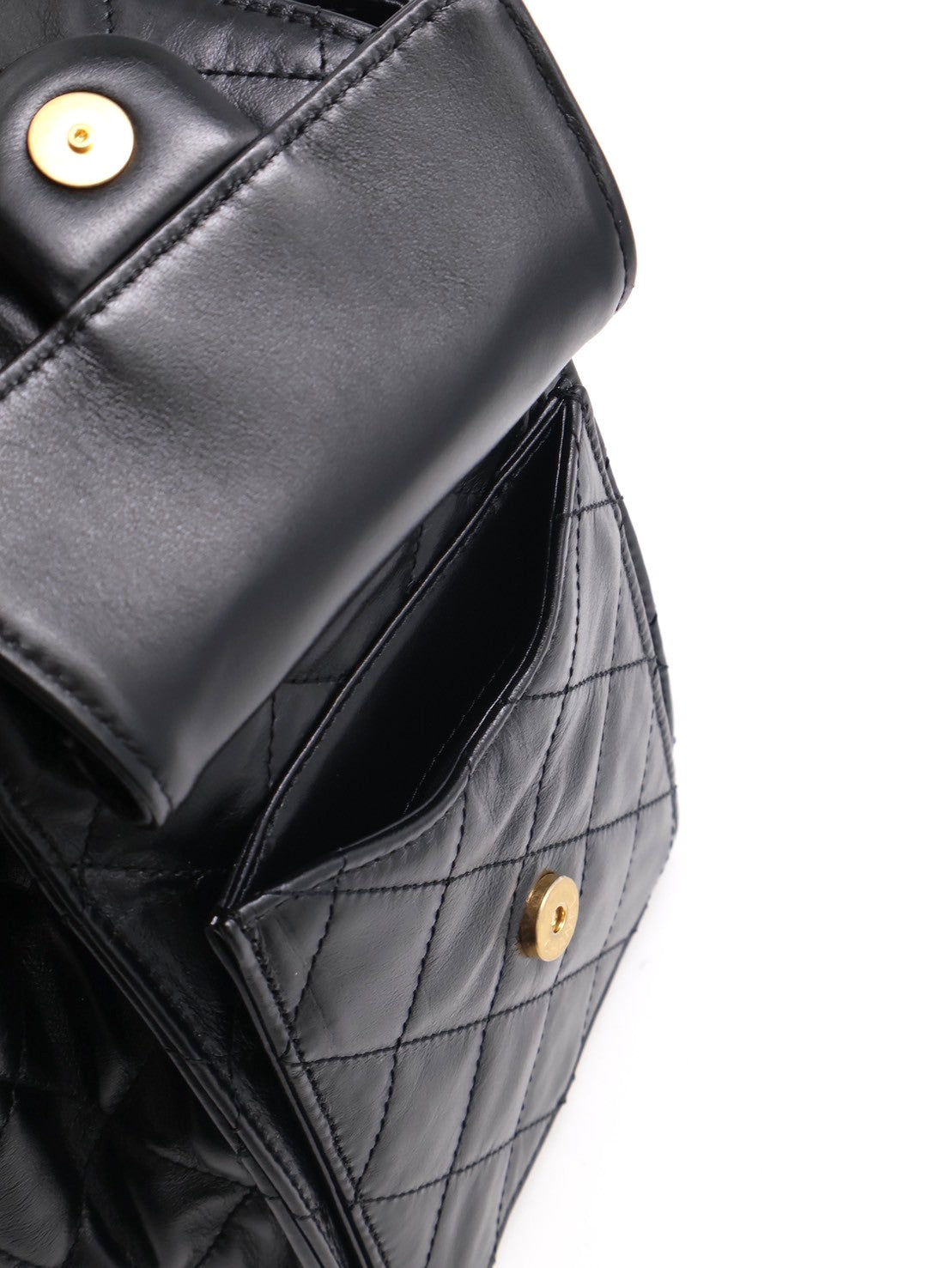 CHANEL 25 Hobo bag - 皺褶小牛皮小號黑金