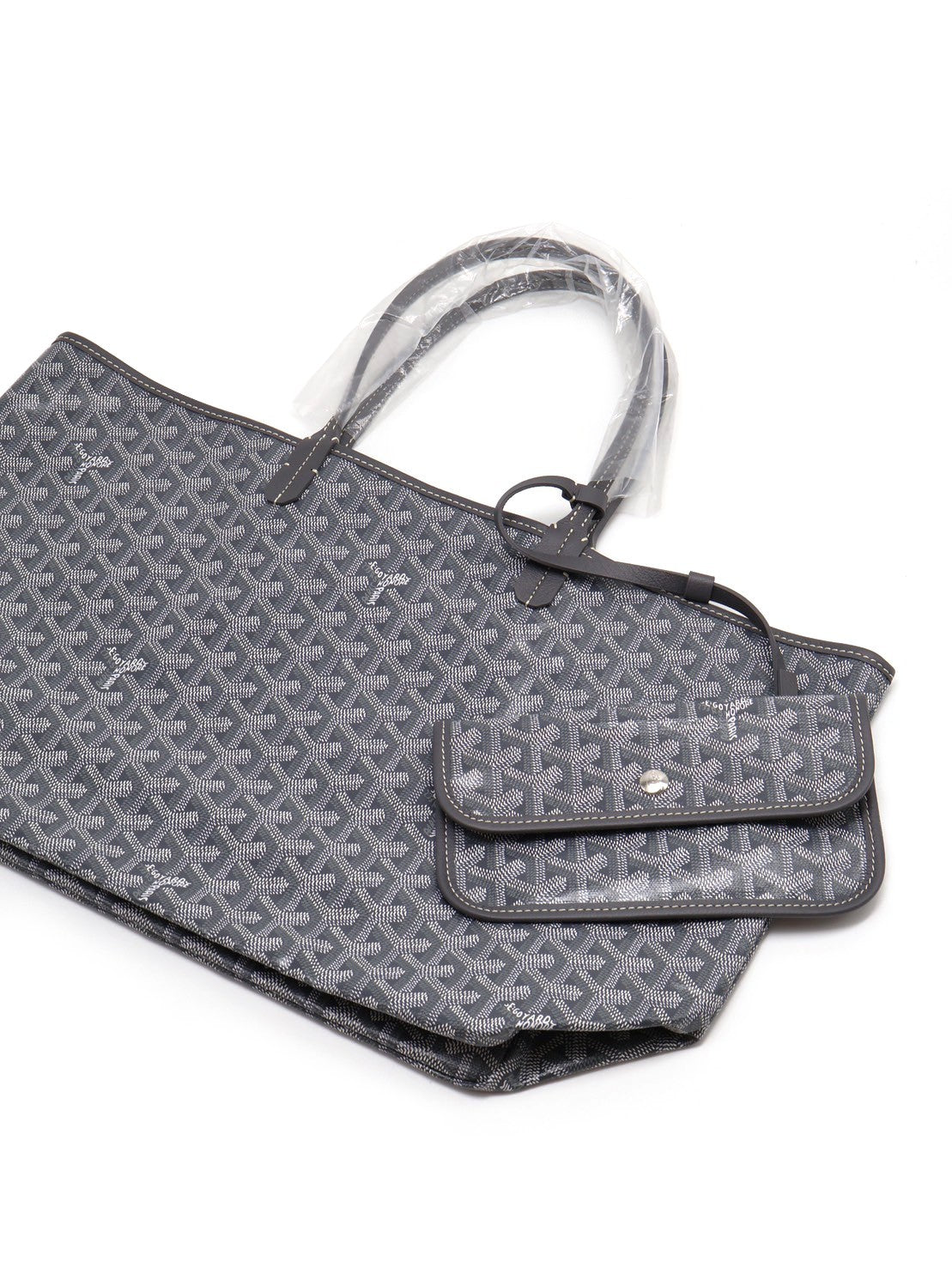 GOYARD 經典亞麻帆布Tote - 小號灰