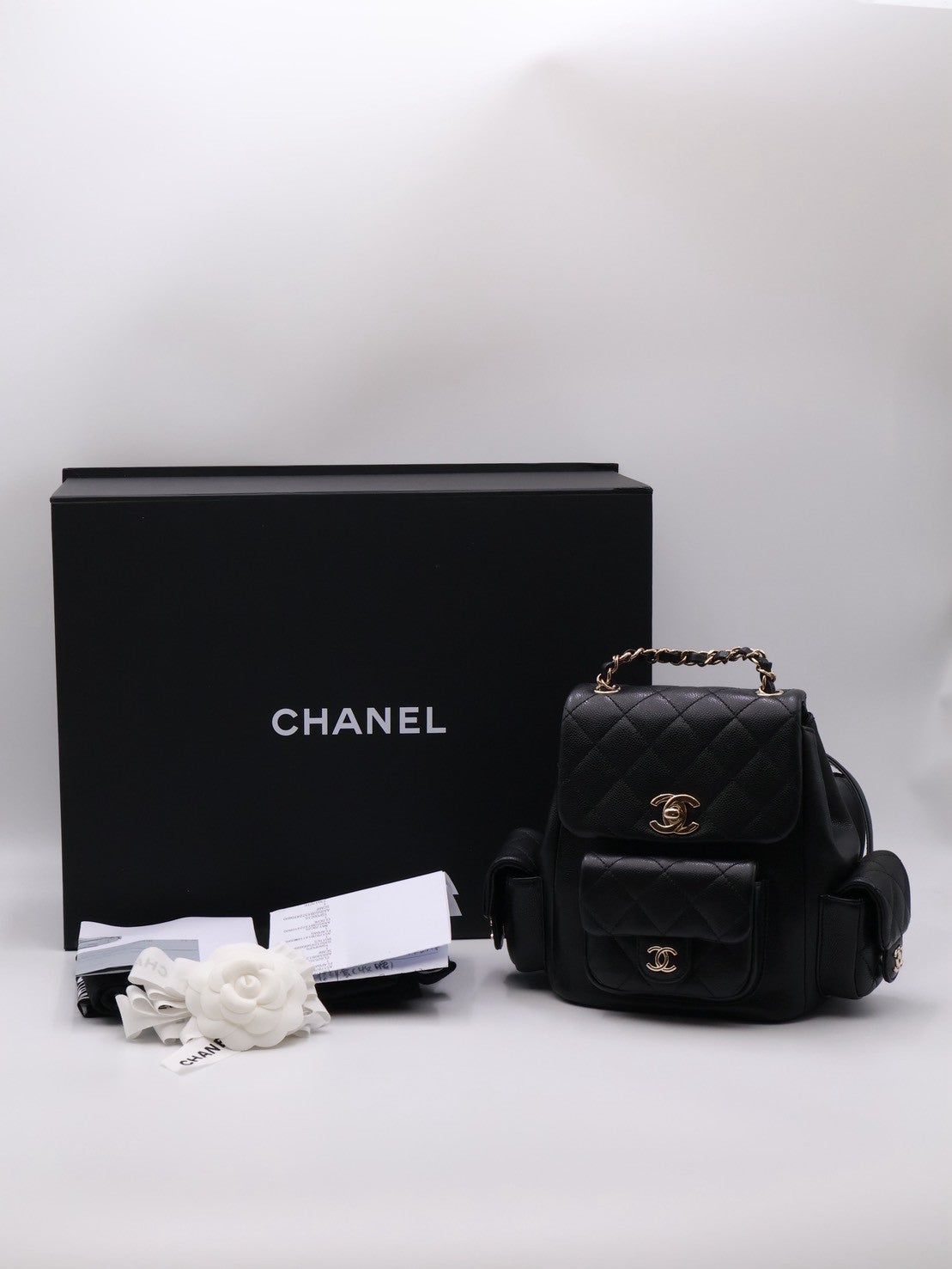 CHANEL Duma炸藥後背包 - 小號黑金
