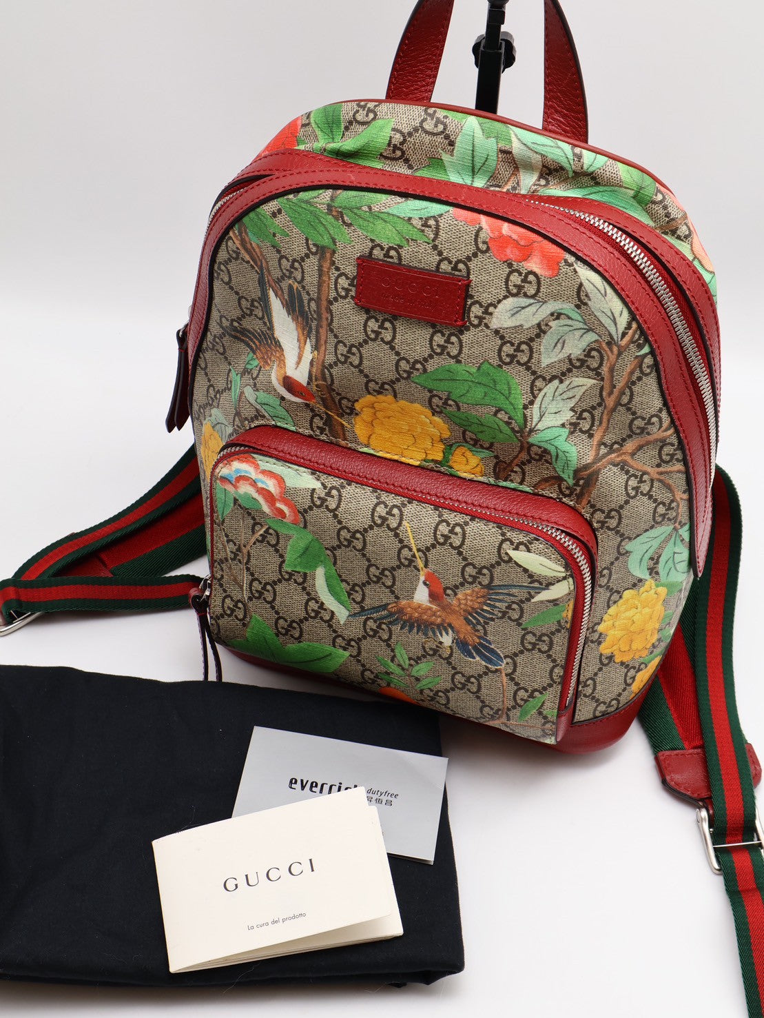 GUCCI 蜂鳥圖雙肩後背包