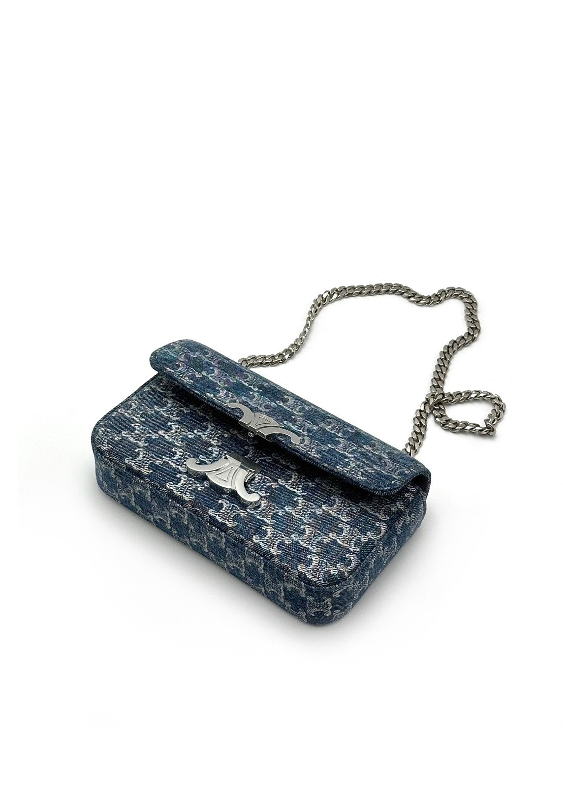 CELINE Triomphe 牛仔凱旋門單肩包