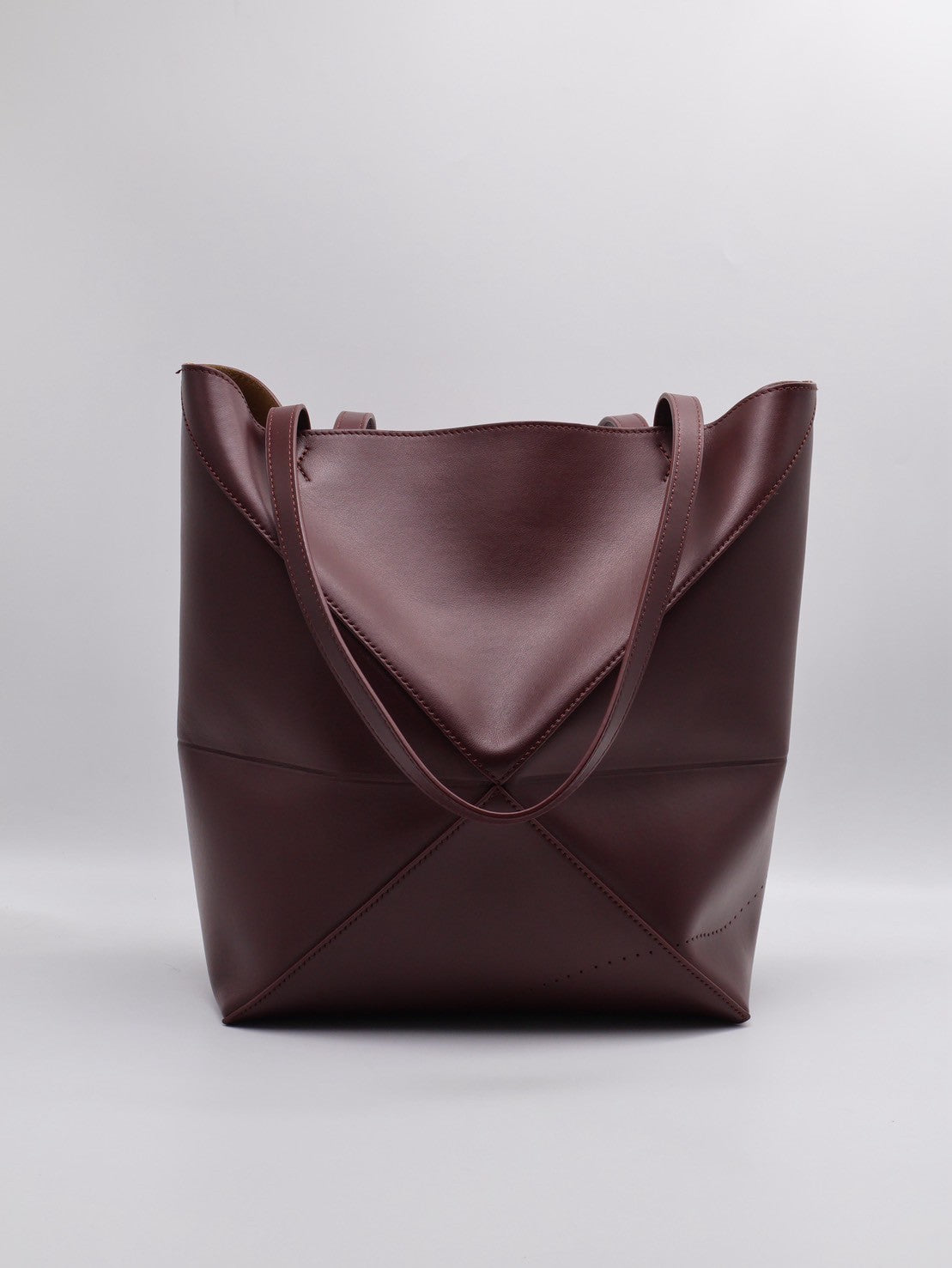 LOEWE Puzzle fold七夕限定折疊托特包 - 中號酒紅