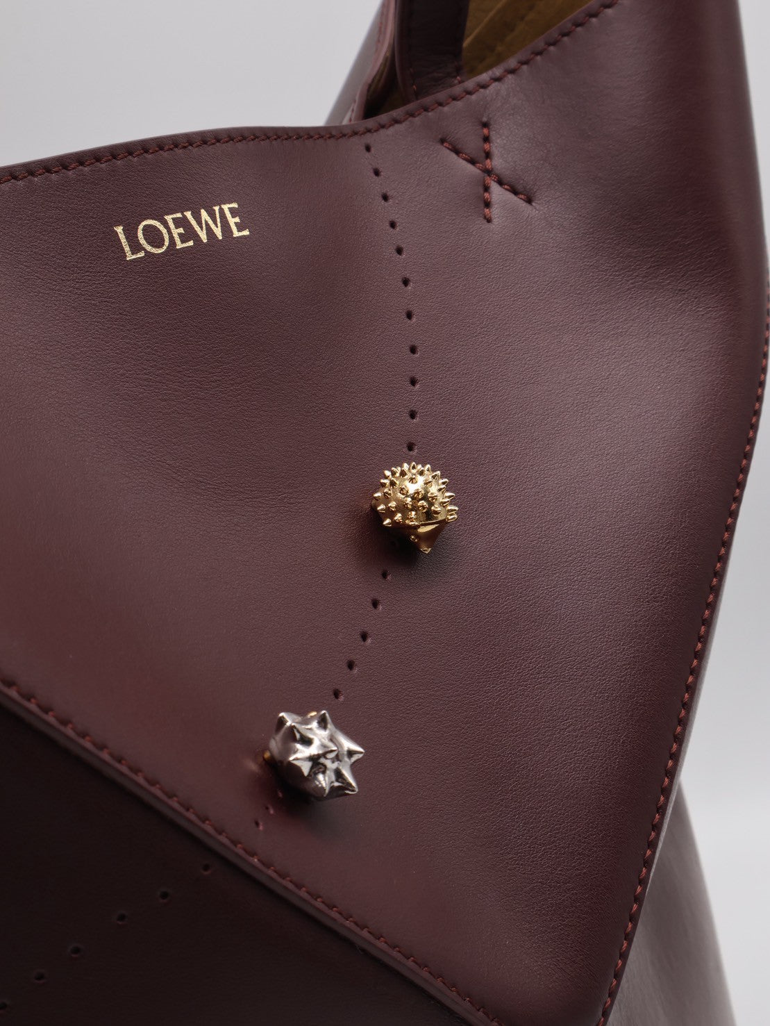 LOEWE Puzzle fold七夕限定折疊托特包 - 中號酒紅