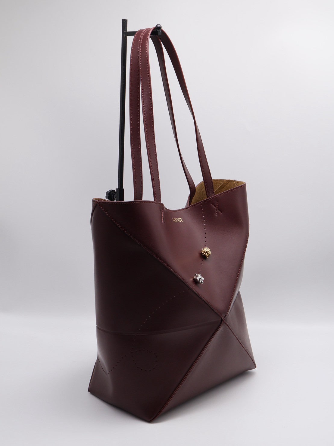 LOEWE Puzzle fold七夕限定折疊托特包 - 中號酒紅