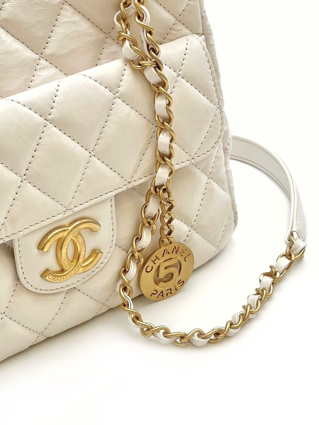 CHANEL 23C天貓精靈HOBO - 中號白金