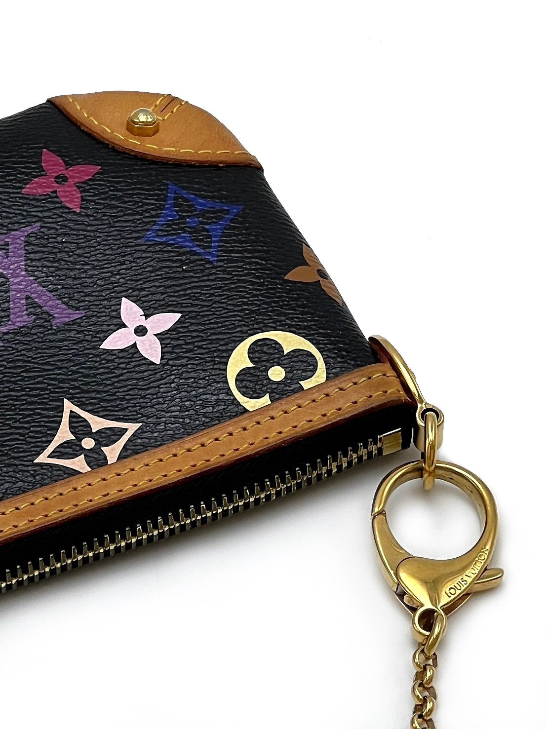 LOUIS VUITTON x 村上隆聯名黑三彩單肩鏈包