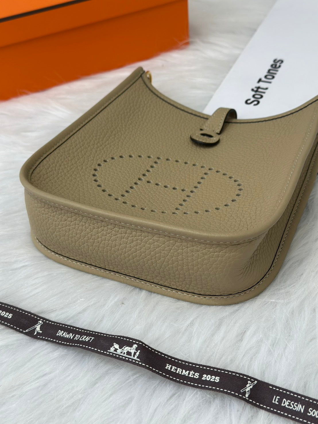 HERMES Mini evelyne - 風衣灰金