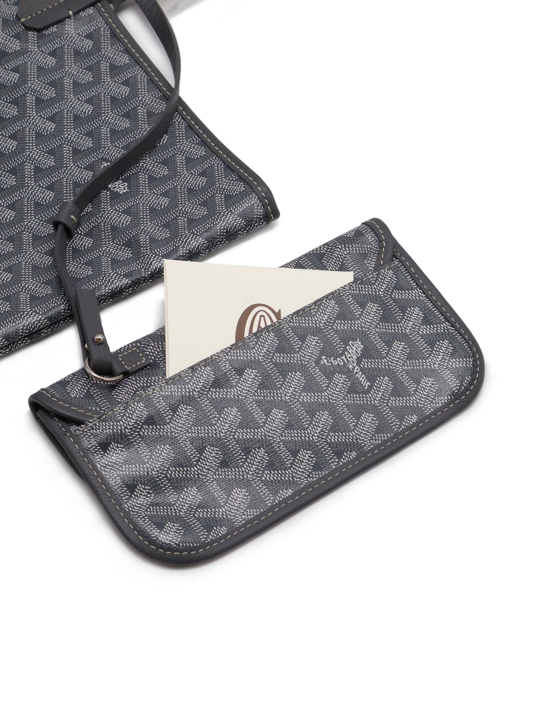 GOYARD 經典亞麻帆布Tote - 小號灰