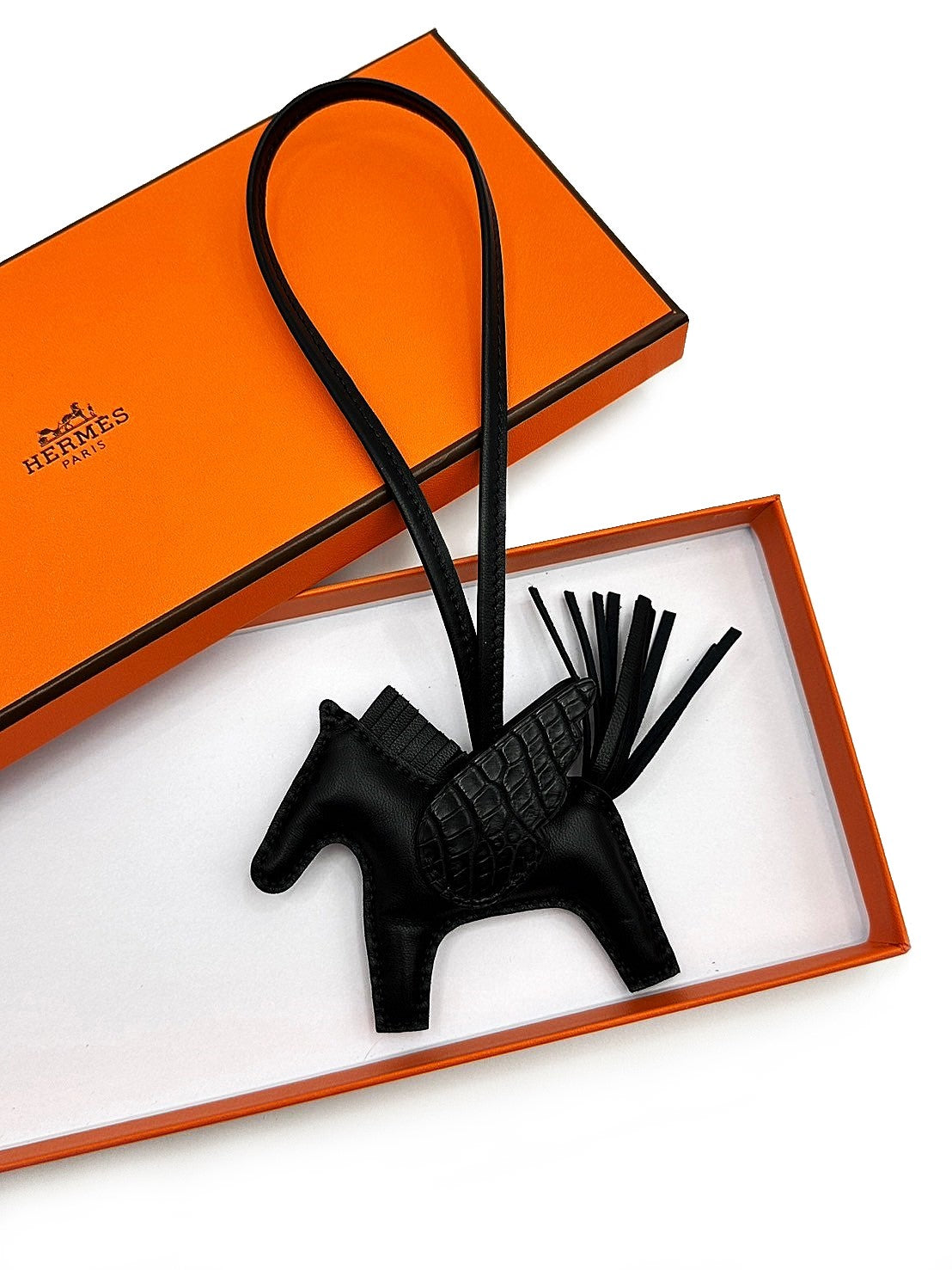HERMES Rodeo pegase鱷魚皮小飛馬 - 黑