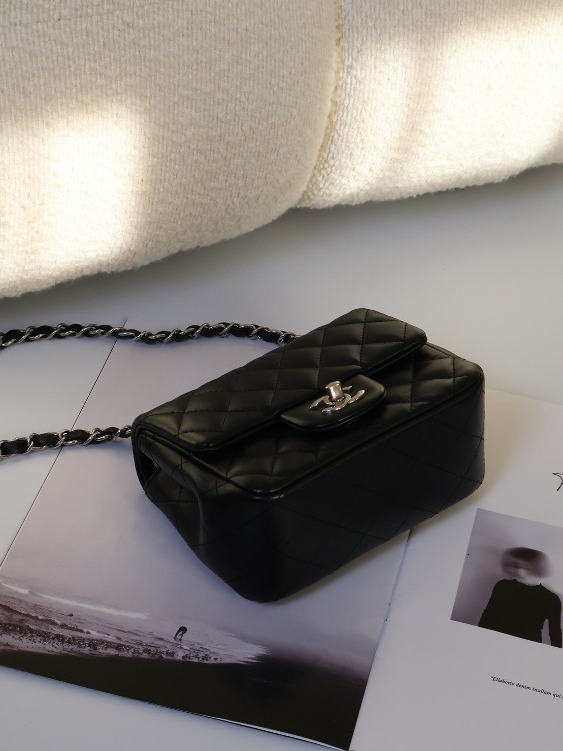 CHANEL 經典口蓋包方胖子 17 - 黑銀